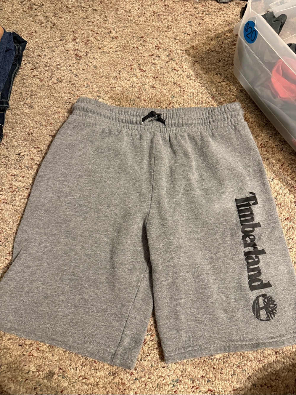 Timberland Gray Logo Fleece Kids Shorts